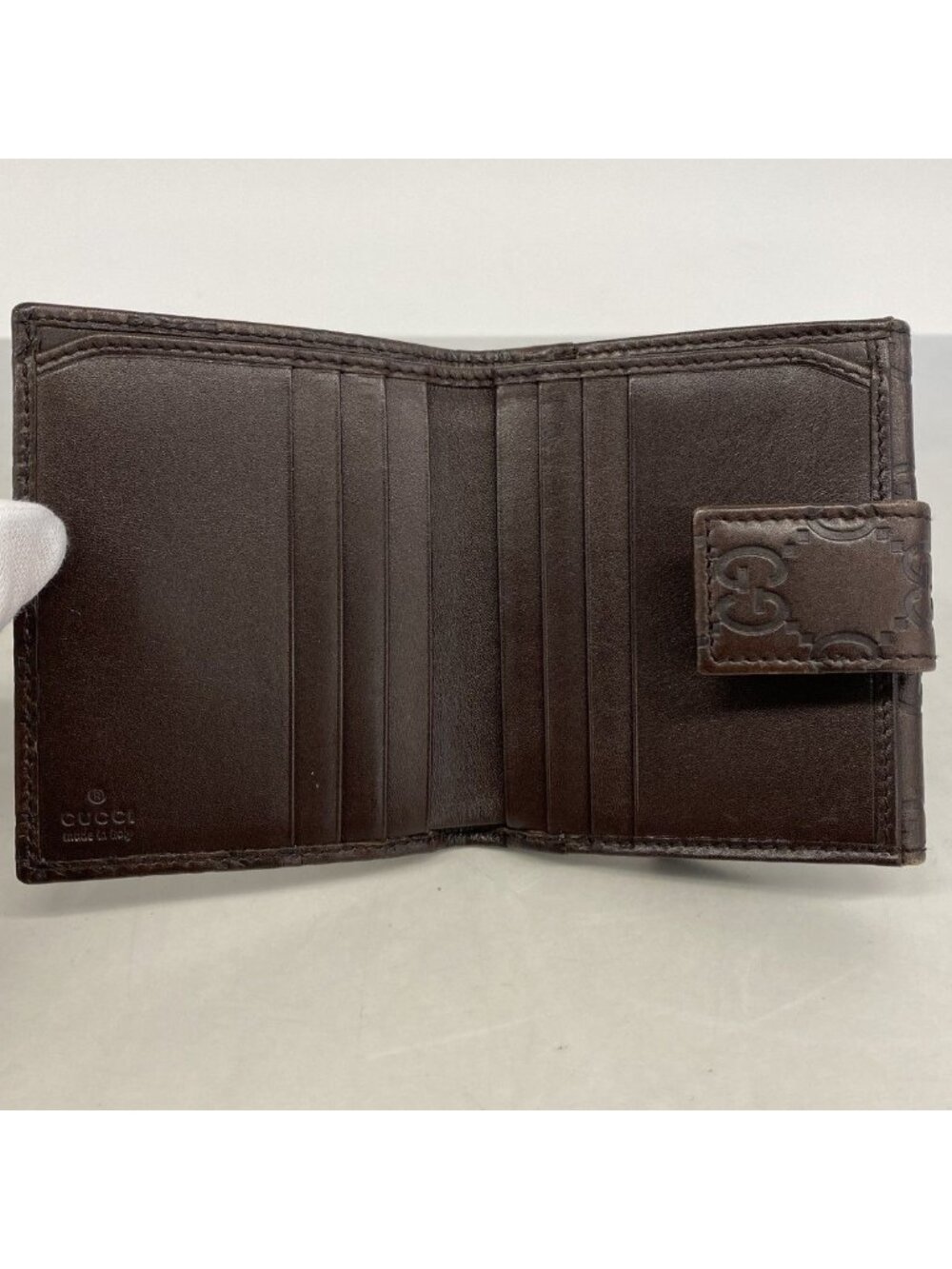 Gucci Wallet Guccissima Leather Brown Champagne Gold - Picture 3 of 8